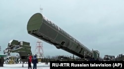 Russia's Sarmat intercontinental ballistic missile (file photo)