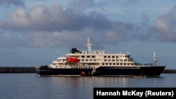 Круізны лайнэр MV Hondius, дзе выявілі хантавірус. 10 траўня 2026 году