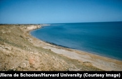 Kharg Island’s coastline in the 1950s, before the island was transformed into Iran’s primary oil export hub.