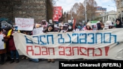 საპოლიციო ძალების მხრიდან დემონსტრანტებზე ძალადობის წინააღმდეგ მიმართული საპროტესტო აქცია თბილისში