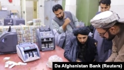 Талибы пересчитывают валюту и запасы золота, доставшиеся им в здании Центробанка Афганистана в Кабуле. 13 сентября 2021 года