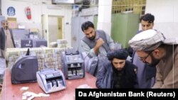 Талибы пересчитывают валюту и запасы золота, доставшиеся им в здании Центробанка Афганистана в Кабуле. 13 сентября 2021 года