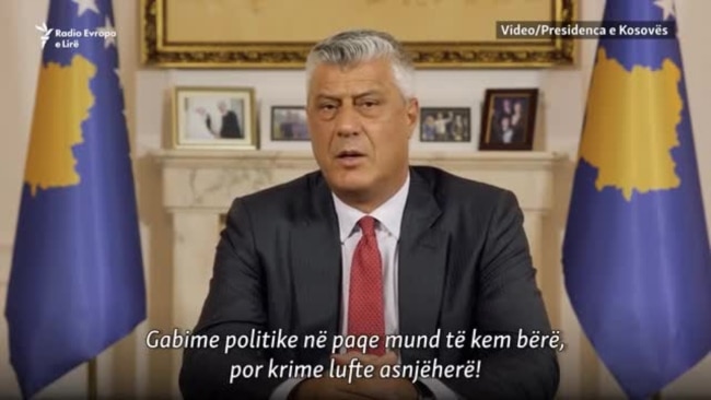 Thaçi: Gabime politike edhe mund të kem bërë, por krime të luftës kurrë Thaçi: Gabime politike edhe mund të kem bërë, por krime të luftës kurrë