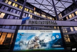 Sediul din Dusseldorf al companiei Rheinmetall, cel mai mare producător de armament din Germania.