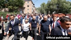 Armenia -- Prime Minister Nikol Pashinian visits Jermuk, August 23, 2019.