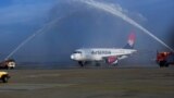 Avion Air Serbia na aerodoromu u Zagrebu, ilustracija