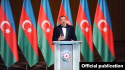 Ильхам Алиев на открытии Центра Гейдара Алиева, Баку, 11 мая 2012