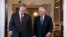 U.S. Secretary of State Rex Tillerson (right) meets with Ukrainian President Petro Poroshenko at the Department of State in Washington on June 20.