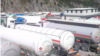 Armenia-Trucks at the Kazbek checkpoint in Georgia, 08July2025