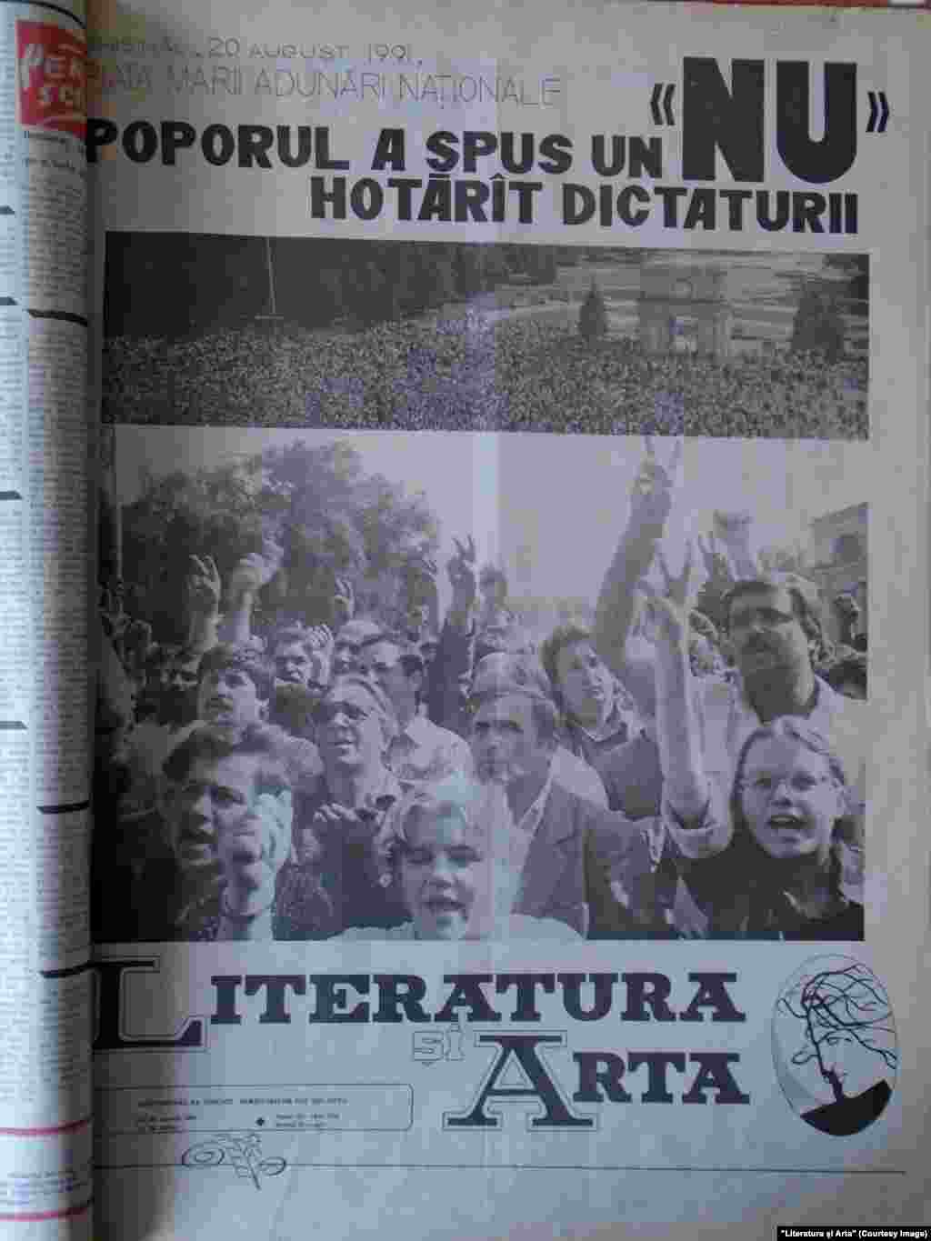 &quot;Literatura şi Arta&quot;, 22 august 1991