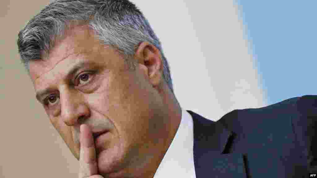 Austrija - Premijer Kosova, Hashim Thaci, na konferenciji za novinare u Beču, 2. juli 2012. Foto: AFP / Alexander Klein 