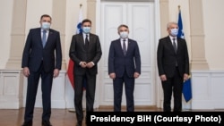 Slovenački predsjednik Borut Pahor na sastanku sa članovima Predsjedništva BiH