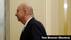 U.S. Ambassador to the EU Gordon Sondland arrives on Capitol Hill before testifying on October 17.