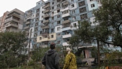 Aftermath of a Russian drone attack in Ukraine's city of Dnipro on October 11.