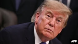 US President Donald Trump at the White House on September 28.