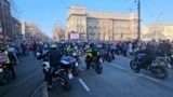 Bikers support for students in Belgrade