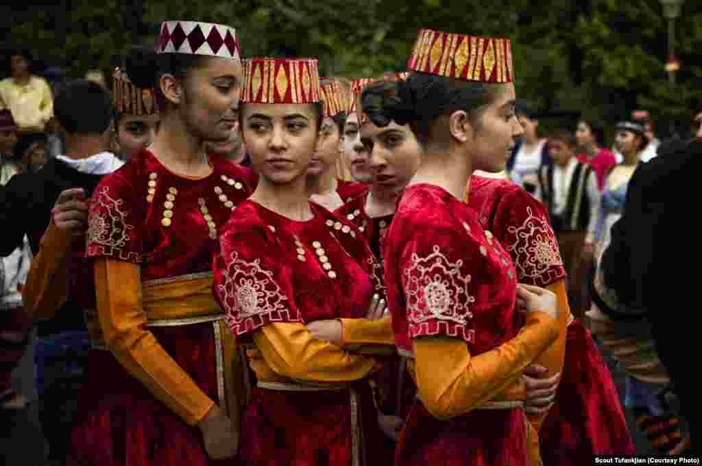 Tufankjian eventually expanded her range to include Armenians living in the Republic of Armenia, who she reasons are themselves members of the diaspora. Here, preparations for First Republic Day celebrations in the capital, Yerevan. &nbsp;