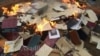 WATCH: Protesters in the western Azerbaijani city of Ganca burn books by the prominent novelist Akram Aylisli, calling him "a traitor of the Azerbaijani nation." (In Azeri) 