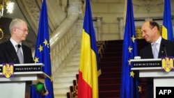 Herman van Rompuy şi Traian Băsescu la Cotroceni