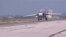 An image from video footage released by Russia's Defense Ministry earlier this month shows an Su-24 military jet slowing down at an airbase in Syria after a sortie. 