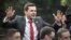 Russian opposition politician Ilya Yashin gestures as he speaks during a rally against efforts to stop opposition candidates from registering for elections to the Moscow City Duma in central Moscow on July 15.