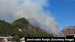 Požar u blizini naselja kod Konjica na jugu BiH, 8. septembar 2026. godine