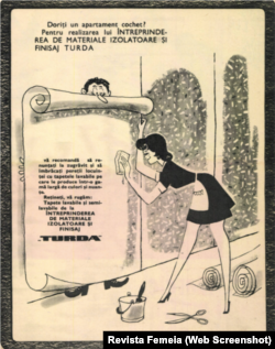O altă reclamă în care rolul domestic îi este atribuit direct femeii.