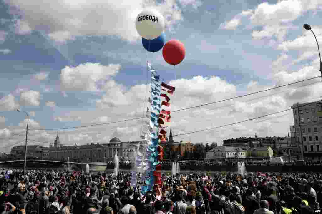 Marșul &bdquo;Pentru libertatea noastră şi a ta&rdquo; de Ziua Rusiei, Moscova