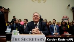 U.S. Secretary of State Mike Pompeo arrives to testify during a House Foreign Affairs Committee hearing on Capitol Hill in Washington, February 28, 2020