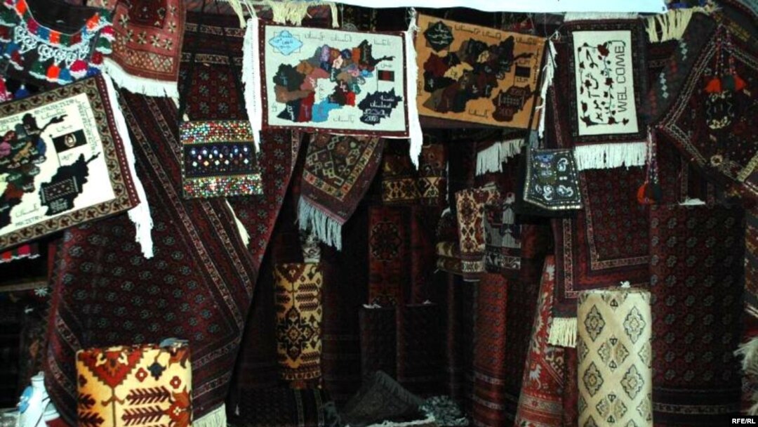 The carpet exhibition in Mazar-e Sharif.