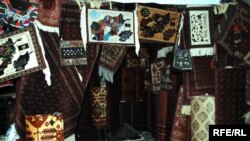 The carpet exhibition in Mazar-e Sharif.