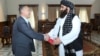 Afghanistan -- Taliban acting foreign minister Amir Khan Muttaqi امیر خان متقی during meeting with Kirghizstan vice president in security in Kabul, 23 September 2021