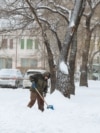 Snow in Blagoveshensk 