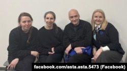 Марфа Рабкова, Наста Лойка, Валянцін Стэфановіч з Астай Андрыяўскене