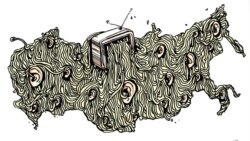 Телепропаганда. Рисунок Гюзель Гариповой