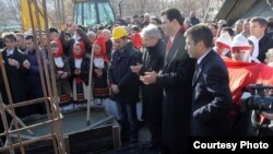 Inaugurimi për ndërtimin e sheshit "Skënderbeu", Shkup