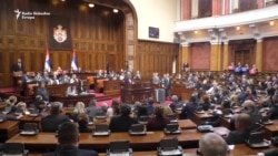 Beograd: Mogerini govori, radikali skandiraju