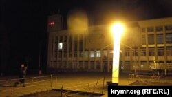 Крым, Ялта, – световая башня МЧС, 25 декабря 2015 года