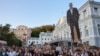 Un protest față de demiterea lui Mihailo Fedorov, la Kiev, 31 iulie 2026