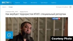 Скриншот сайта телеканала Вести.RU