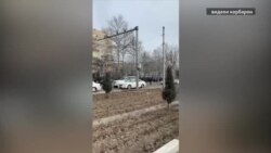 Мошине дар Душанбе оташ гирифт