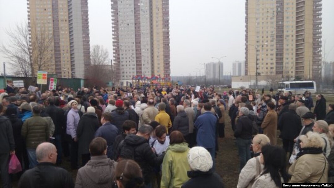 Митинг против точечной застройки в Тропарёво-Никулино
