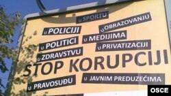 Bilbord iz jedne od kampanja OEBS-a protiv korupcije