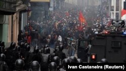 Өкмөткө каршы нааразылык акциясы. Кито, 3-октябрь, 2019-жыл. 