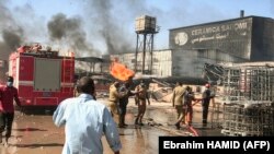 آتشسوزی در فابریکهای در سودان