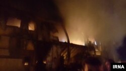 عکسی که خبرگزاری ایرنا از حریق در کارخانه کاله منتشر کرده است