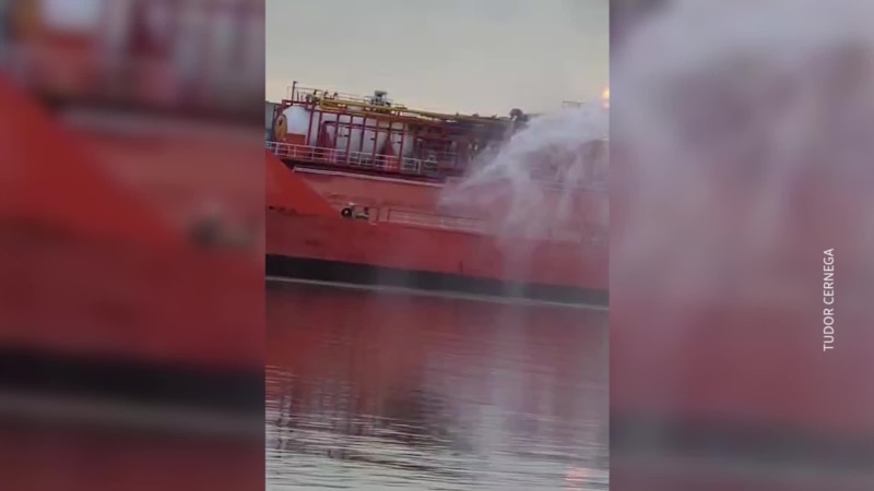 Danube Tanker Fire From Russian Drone Strike Extinguished, Romania Says