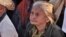 "Grandma Leyla" (Vranouhie Gevorgyan) attends a protest rally in Yerevan in April 2018.