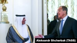 Šefovi ruske i saudijske diplomatije Sergej Lavrov i Adel bin Ahmed el Džubeir