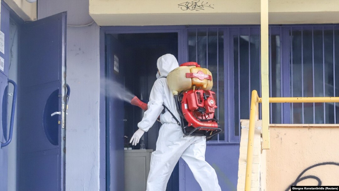 Romania- Greece disinfection coronavirus 